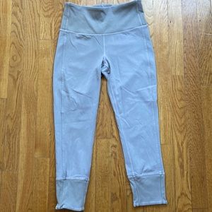 lululemon athletica Wunder Under crop leggings 23” inseam Ribbed Washed Grey